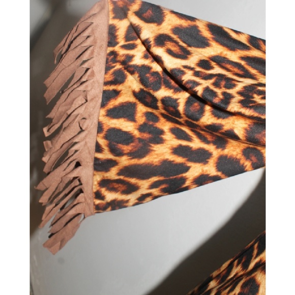 Animal Print Tunic Dress with Fringe - Picture 5 of 5